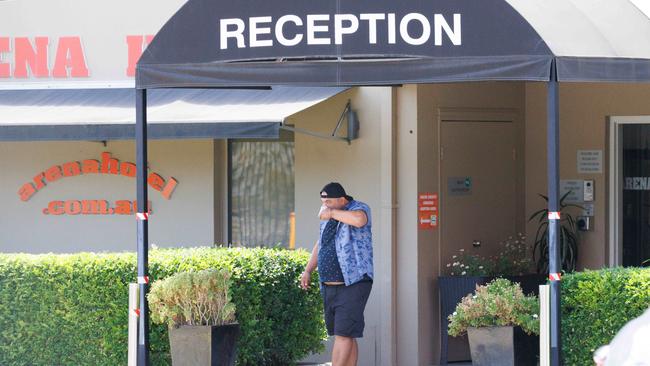 An unidentified Afghani man who confirmed he was released from immigration detention as part of the High Court ruling on indefinite detention, pictured outside a the Arena Hotel in Chullora. Picture: Max Mason-Hubers