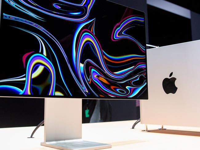 (FILES) In this file photo taken on June 03, 2019 Apple's new Mac Pro sits on display in the showroom during Apple's Worldwide Developer Conference (WWDC) in San Jose, California. - Apple will shift production of its Mac Pro computers to China, The Wall Street Journal reported June 28, 2019. That desktop is the only major Apple device produced in the US, in Texas to be exact. (Photo by Brittany Hosea-Small / AFP)