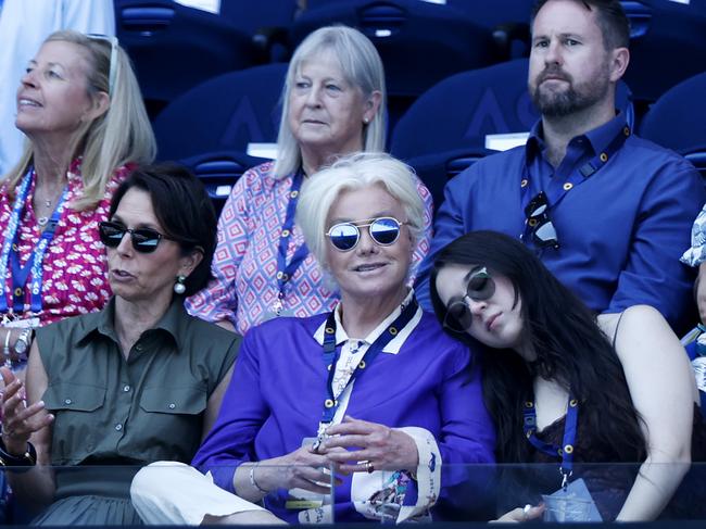 Deborra-Lee Furness is attending the women’s final with her children Ava and Oscar as guests of Emirates. Picture: Darrian Traynor/Getty Images