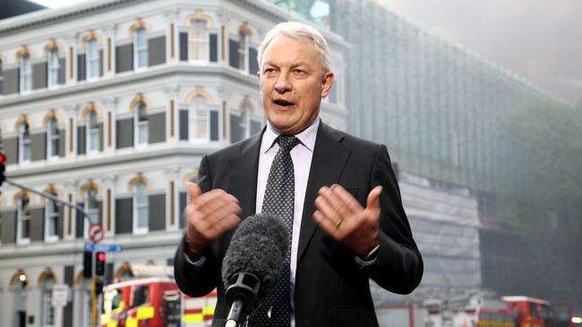 Auckland Mayor Phil Goff speaks to media on October 22, 2019 in Auckland. (Photo by Phil Walter/Getty Images)