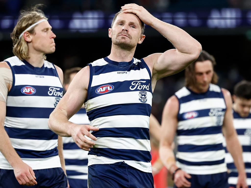 Dangerfield after Geelong’s preliminary final defeast. Picture: Michael Willson/AFL Photos via Getty Images