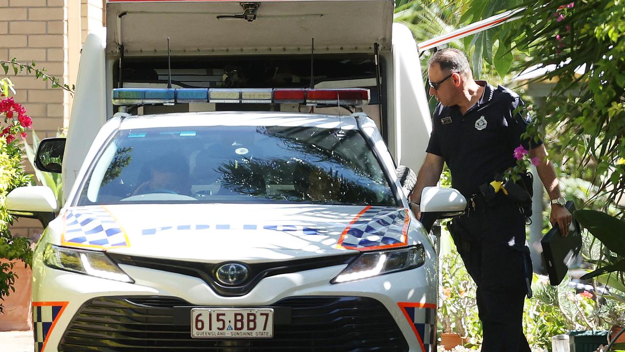 Police at the scene where an 88 year old lady died after falling into a sceptic tank in Pallara. Picture: Liam Kidston