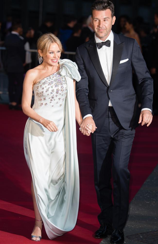 Kylie Minogue and Paul Solomons. Picture: Samir Hussein/WireImage