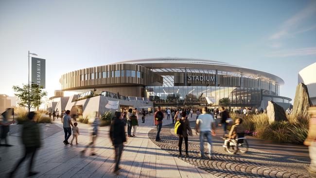 Macquarie Point Multipurpose stadium south east gate. Picture: Mac Point Development Corporation