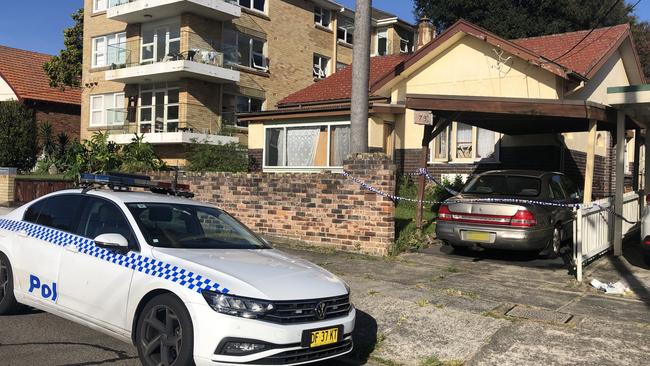 Police were guarding the home in West Balgowlah where a man and a woman suffered stab wounds early on Monday, March 11, 2024, before they were taken to Royal North Shore Hospital in a serious condition.