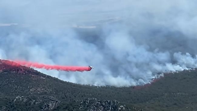 An out-of-control bushfire in the Grampians National Park has burnt through 17,000 hectares of land. Picture: Vic Emergency / Facebook