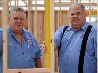 BUILDING CONFIDENCE: Craig Kelly and Scott Kilpatrick are hoping the new Back to Work Employment Package released in the budget yesterday will boost confidence in the region. Picture: Allan Reinikka Rokabuildin