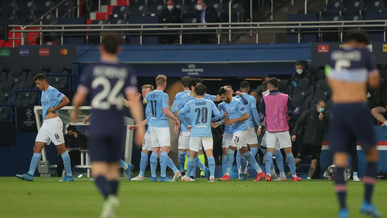 Manchester City blew away PSG with two second-half goals (Photo by Alex Grimm/Getty Images)