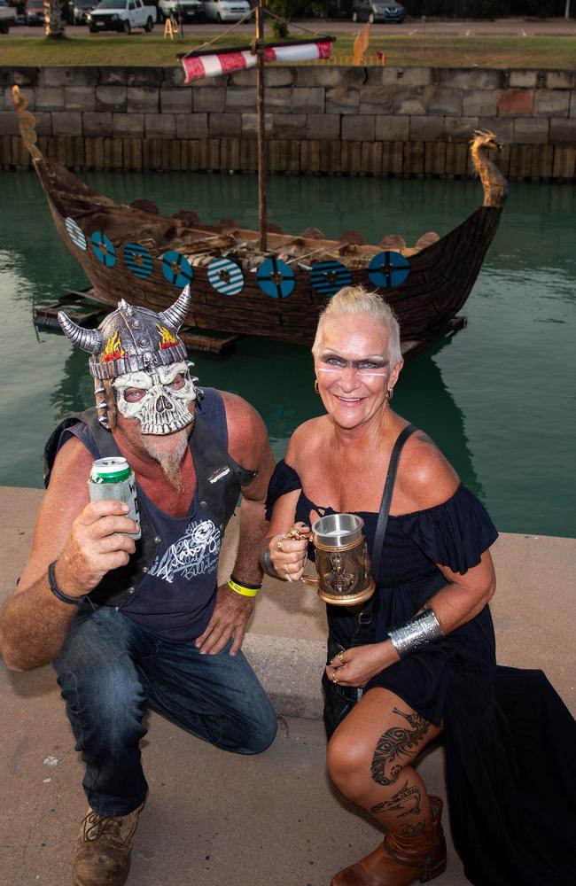 Ritchie Morrison and Brenda Trotter at the 2024 Dinah Beach Viking Funeral. Picture: Pema Tamang Pakhrin