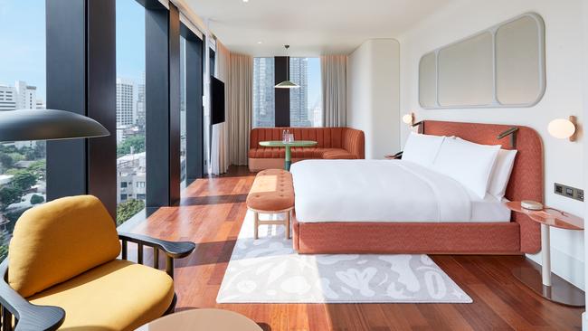 One of the Corner King room at The Standard Bangkok Mahanakhon.