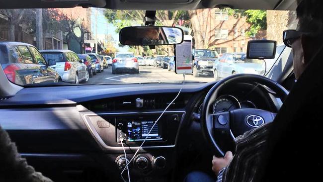 An Uber driver heads to pick up a passenger in Sydney.