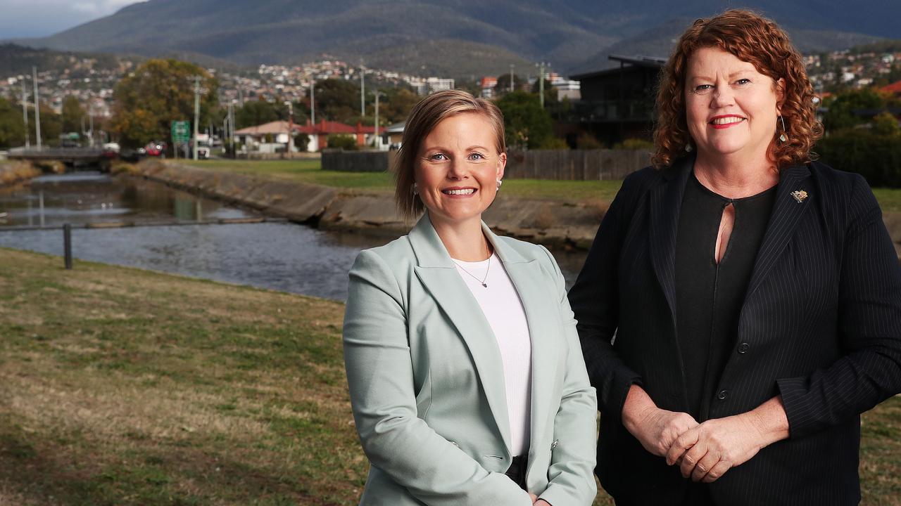 Bec Thomas, Mayor Glenorchy City Council and Anna Reynolds Lord Mayor of Hobart. Picture: Nikki Davis-Jones