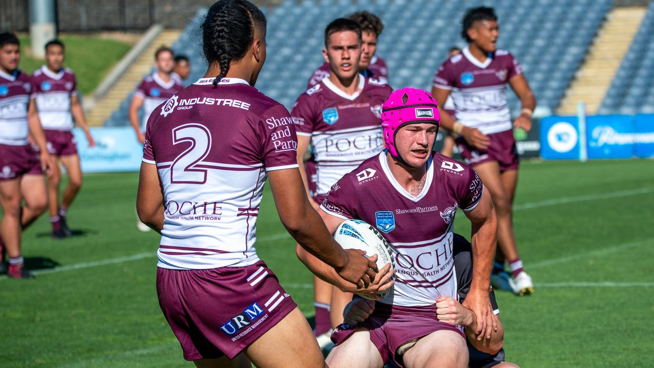 Manly hooker Broden Konz in action in the SG Ball Cup. Picture Thomas Lisson