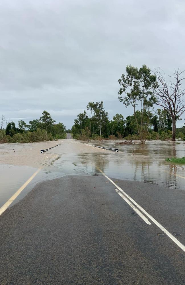 The Star River Bridge in Dotswood was left badly damaged after last week's flooding. Picture: Facebook/Mac Nicholas