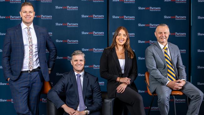 Shaw and Partners recruits (L-R) Tim Holbart, Craig Clark, Tahlia Gill and Dwight Phillips.