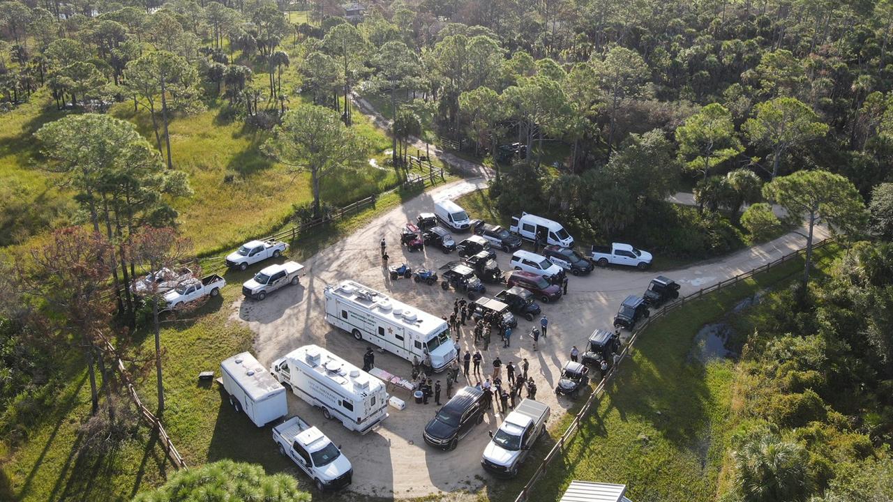 The mass search for Brian Laundrie at Carlton Reserve.