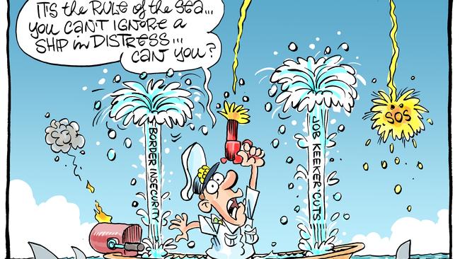 Cairns businesses have been crying out for answers on what support will be in place. Cartoon: Harry Bruce.