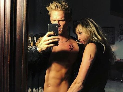 Miley Cyrus and Cody Simpson. Picture: Supplied