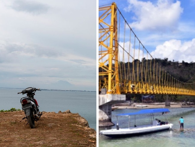 woman falls off bali bridge after scooter brakes fail