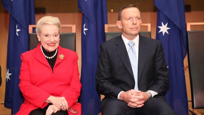 Job ID PD480630. The Prime Minister Tony Abbott with Opposition Leader Bill Shorten during the 800th anniversary celebrations of the Magna Carta in Parliament House. Hosted by the Speaker of the House of Representatives, the Hon Bronwyn Bishop MP, and the President of the Senate, Senator the Hon Stephen Parry Pic by Gary Ramage