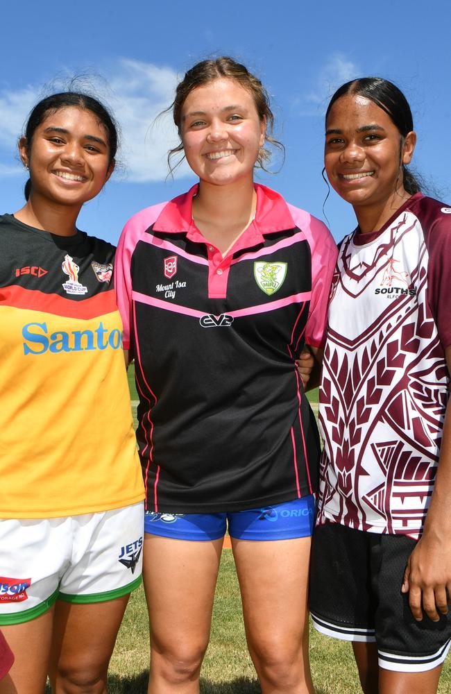 RLTD Girls Gala day. Tehila Renagi, Hollie Parkes and Kylie Foster. Picture: Evan Morgan