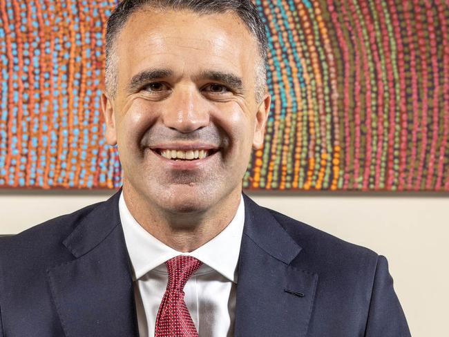 ADELAIDE, AUSTRALIA - NewsWIRE Photos SEPTEMBER 12, 2023: SA Premier Peter Malinauskas in his office in SA Parliament House. Picture: NCA NewsWIRE / Emma Brasier