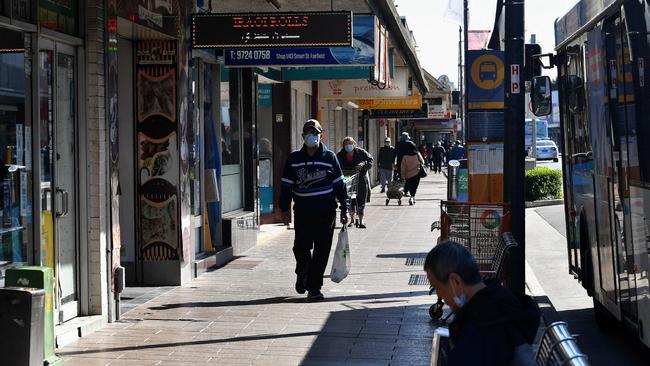 The near empty streets of Fairfield, during the city's prolonged Covid-19 coronavirus lockdown. Picture: Saeed Khan/AFP