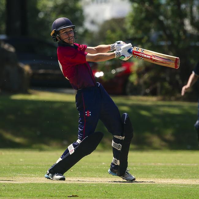 BSHÃ•s Adam Eastgate as the Southport School v Brisbane State High School at The Southport School/Village Green. Picture: Glenn Campbell