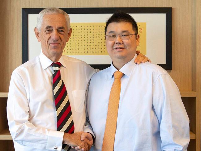 iPG Group company chairman John Landerer with Michael Gu. Supplied