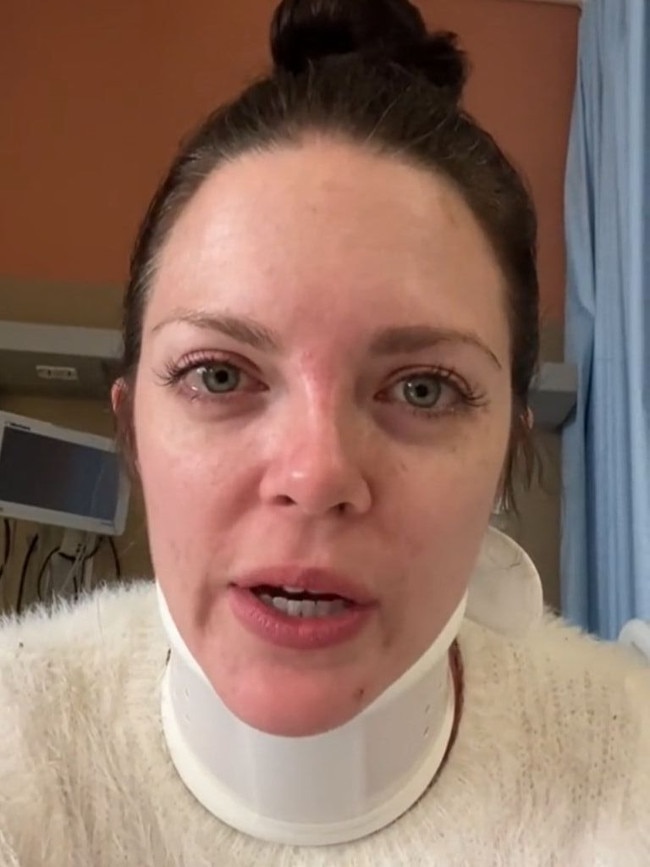 Ms Curry made a plea for help from hospital. Picture: TikTok