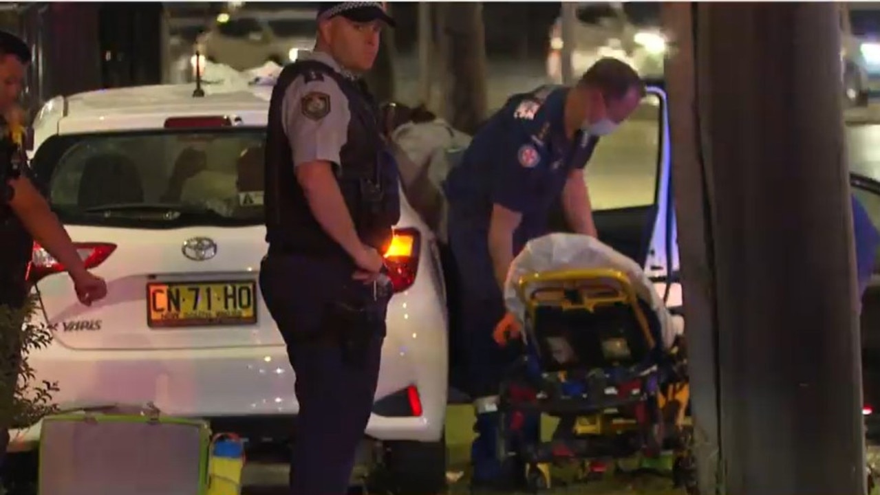 A 46-year-old was taken to hospital in a serious but stable condition. Picture: Nine News