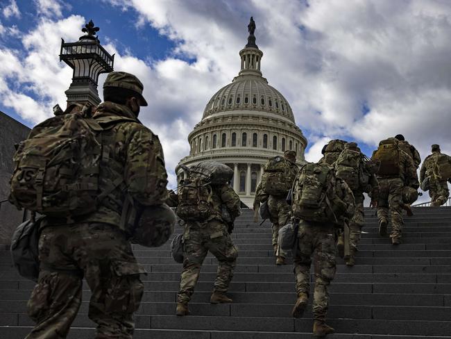 As many as 25,000 National Guard soldiers will be guarding Washington DC. Picture: AFP