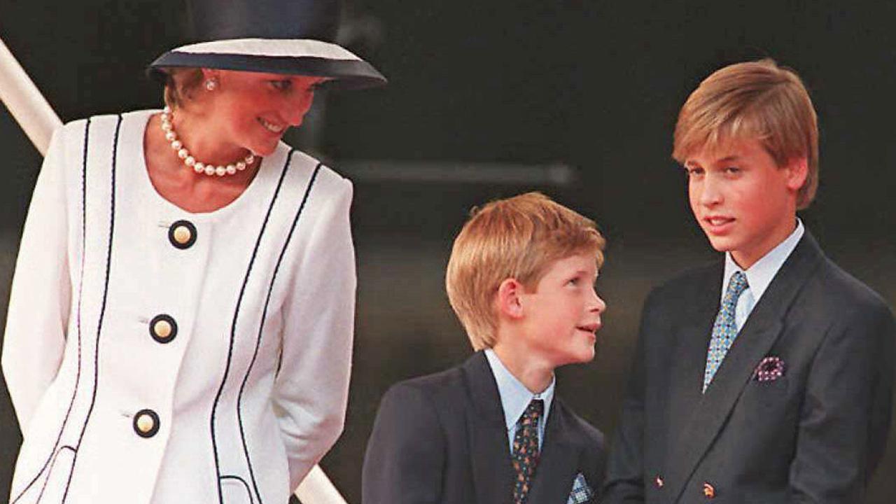 Diana, Harry and William in 1995.