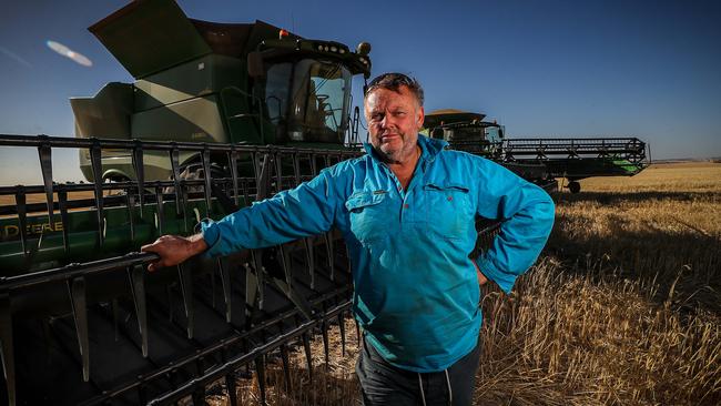 Barry Large on his farm at Miling. Picture: Colin Murty for The Australian