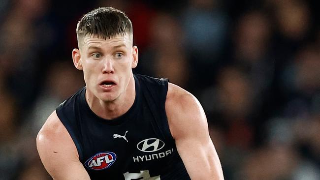 Carlton star Sam Walsh says the Blues midfield is determined to ‘respond’ to recent poor form against Collingwood on Saturday. Picture: Michael Willson / Getty Images