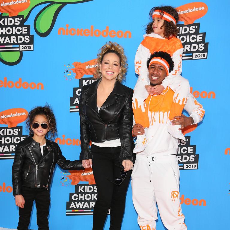 Cannon co-parents twins Moroccan and Monroe with Mariah Carey. Picture: Jean-Baptiste Lacroix/AFP