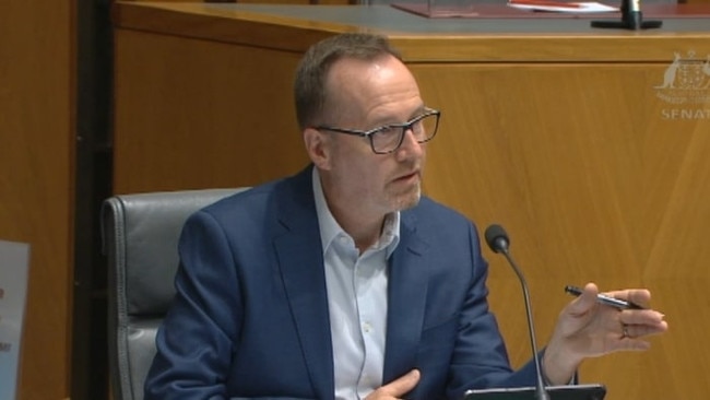 Greens senator David Shoebridge during a Senate estimates hearing.