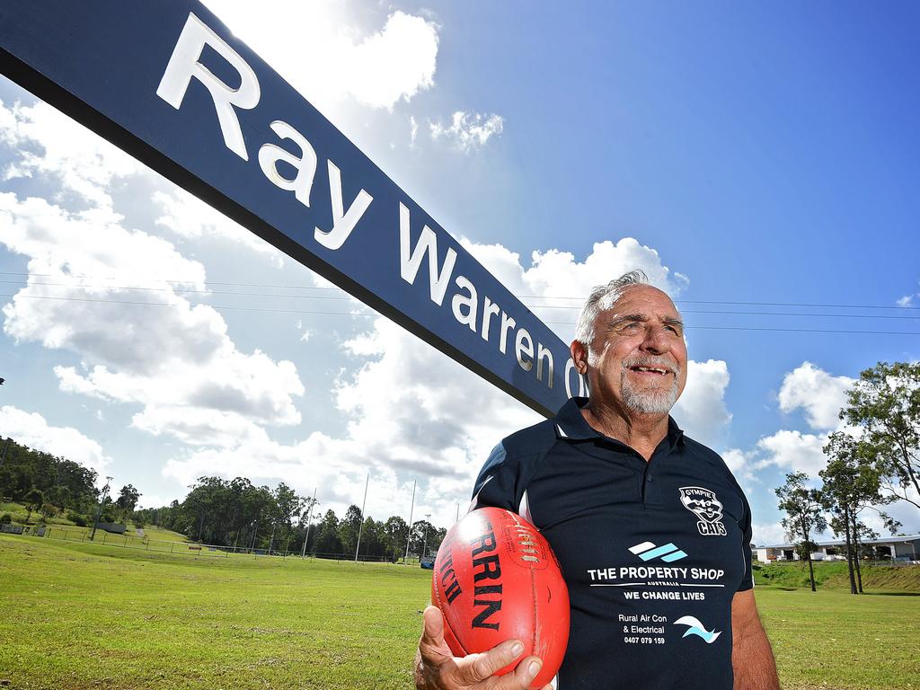 Gympie Cats Oval renamed with local AFL legend Ray Warren.