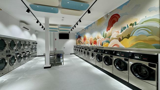 The business offers 12 washing machines and 14 dryers. Picture: GK Productions