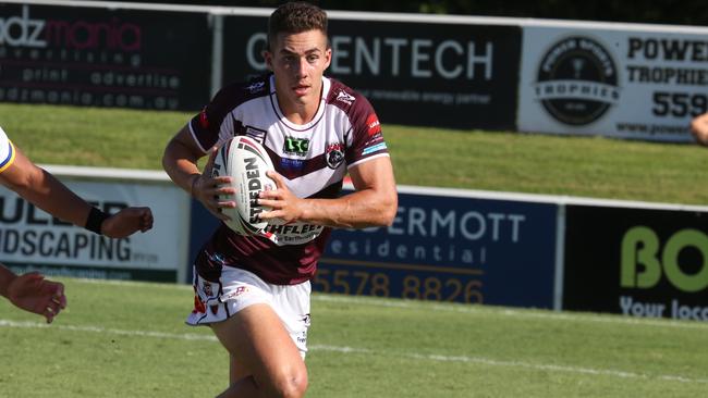 Burleigh Bears Sam Stephenson on the move. Pic Mike Batterham