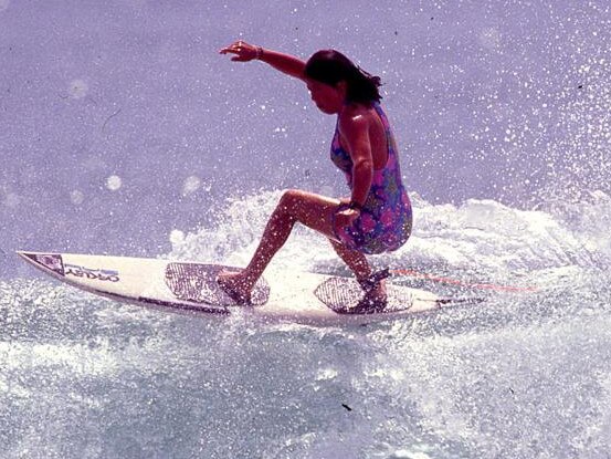 Pauline Menczer surfing. Picture: Supplied/Madman Entertainment