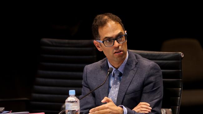 ALPs Daniel Mookhey pictured asking questions at a budget estimates hearing. Picture: Damian Shaw