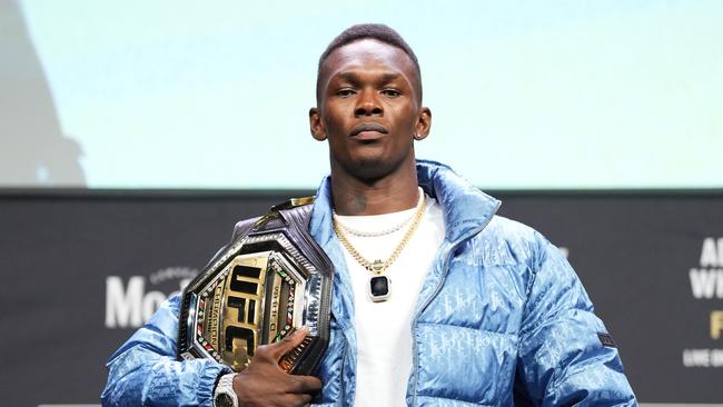 Adesanya leapt to the defence of Joe Rogan. Picture: Josh Hedges/Zuffa LLC