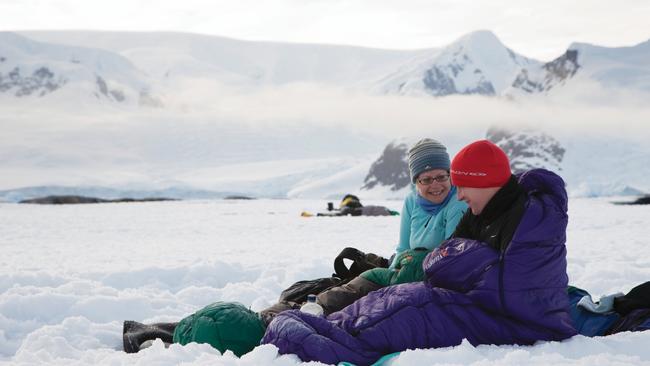 Camping on the ice in Antarctica with Aurora Expeditions. Picture: Andrew Halsall