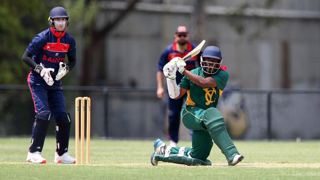 VTCA: Justin Bramble in action for Yarraville Club. Picture: George Sal