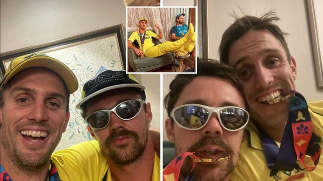 Mitch Marsh has lifted the lid on how he celebrated Australia's World Cup win. Pictures: Instagram