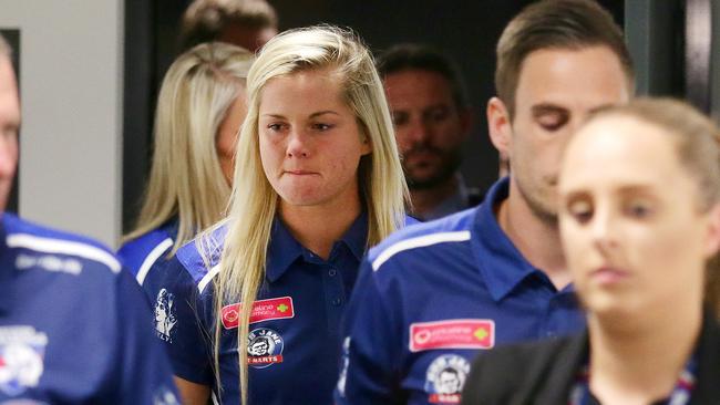 Western Bulldogs skipper Katie Brennan is taking her case to the Human Rights Commission. Picture: Andrew Tauber