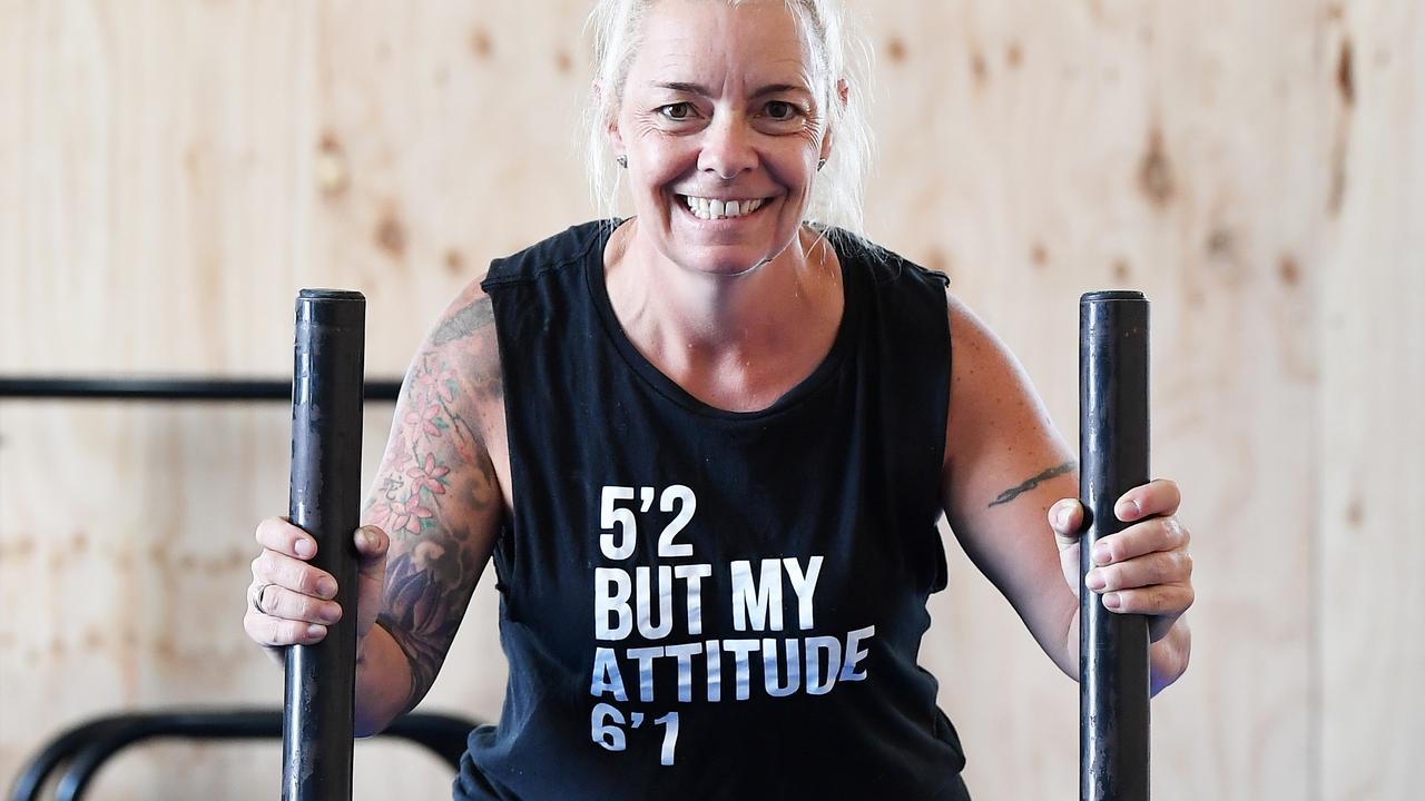 Leigh Vercoe training at North Shore Muscle and Fitness. Photo Patrick Woods.