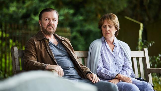 Ricky Gervais and Penelope Wilton in Afterlife.