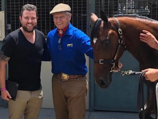 James Kennedy with a horse he bought at the Magic Millions. Picture: Instagram